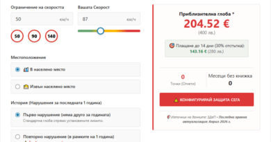 НОВО: Калкулатор за Глоби от Скорост в сайта